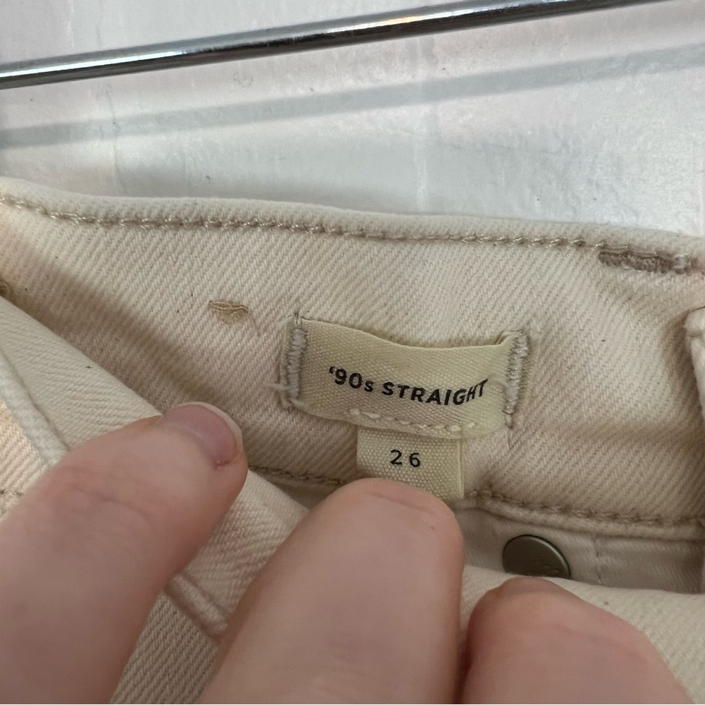 Madewell '90s Straight Jeans Natural Off White Size 26 mc - Picture 4 of 4